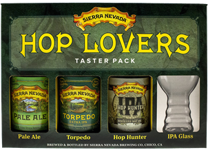 SIERRA NEVADA HOP LOVERS PACK 3 X 355ML & IPA GLASS